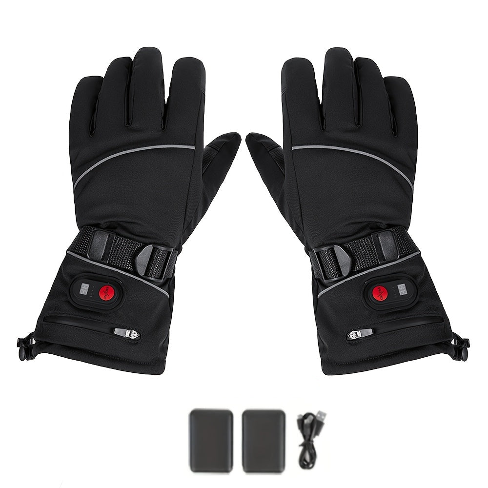 NNETM Heated Winter Gloves with 3-Temp Windproof Outdoor (3000mAh)