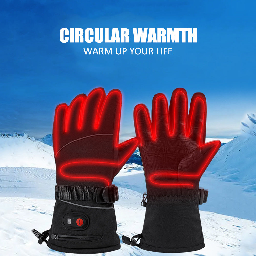 NNETM Heated Winter Gloves with 3-Temp Windproof Outdoor (3000mAh)