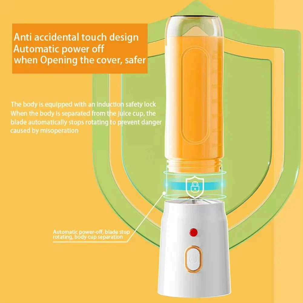 NNEOBA 500ML Portable Electric Blender 40W USB Rechargeable Cordless White