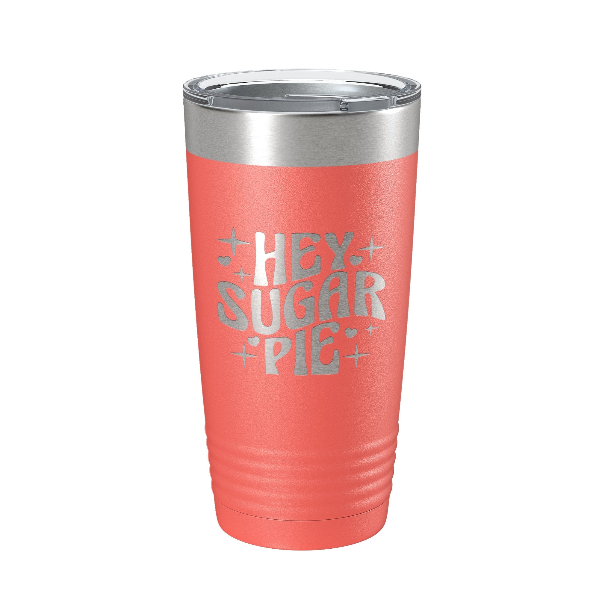 Hey Sugar Pie Tumbler Valentine's Day Travel Mug Gift Insulated Laser Engraved Coffee Cup Retro 20 oz-20