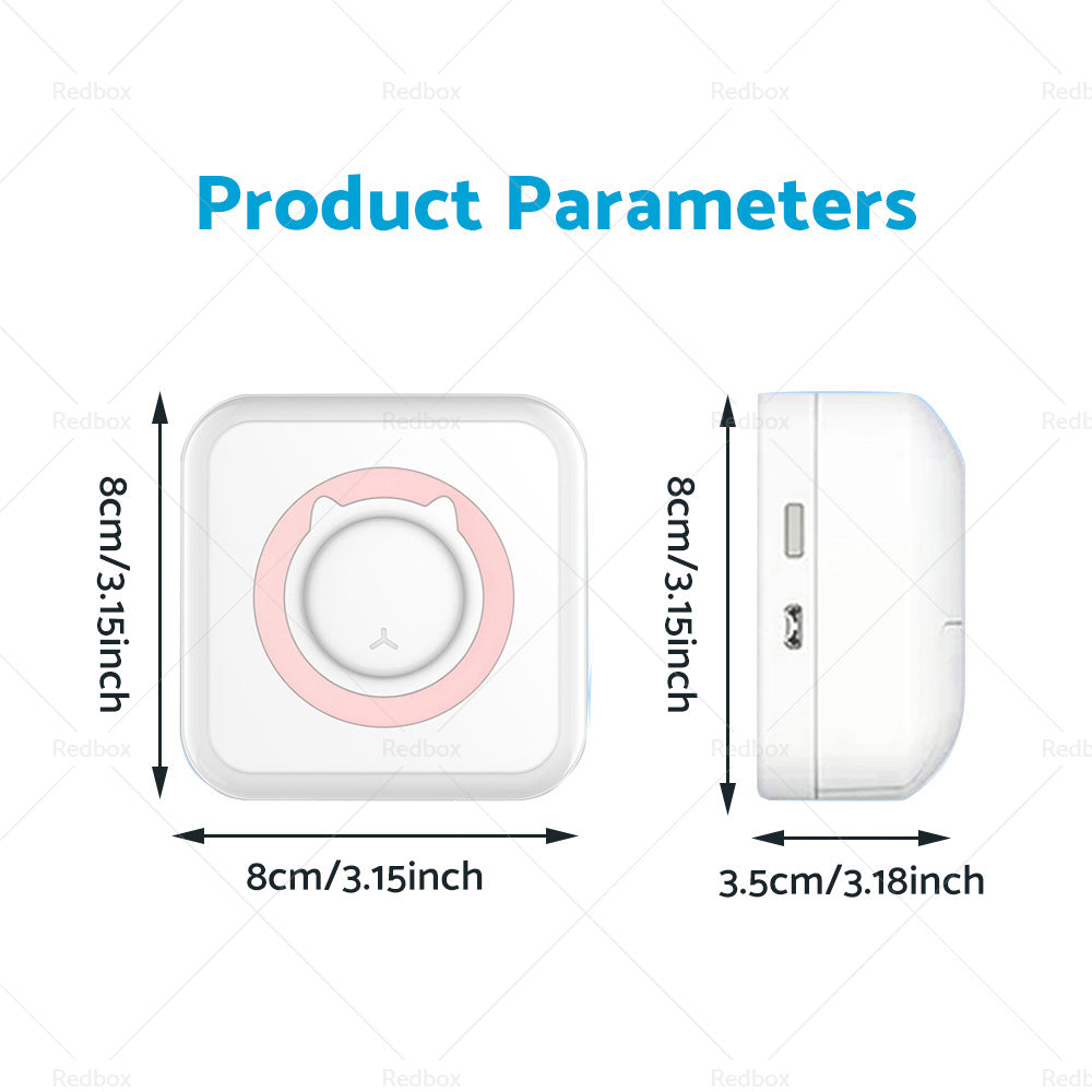 Mini Pocket Thermal Printer Wireless Blue-tooth Photo Paper Inkless